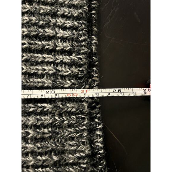 Vintage Honor Men’s Sweater Large Black Gray Marked Chunky Knit - Picture 7 of 7